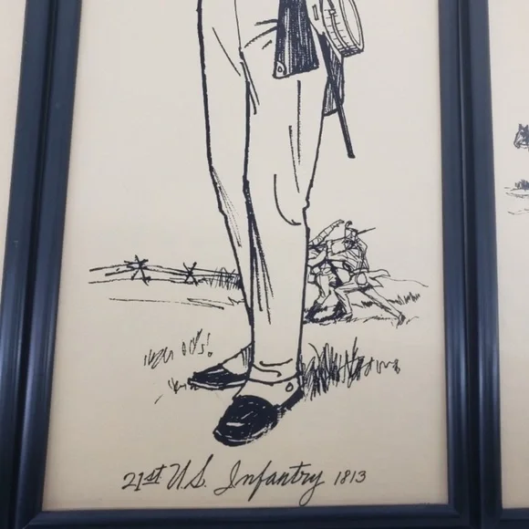 Vintage 1960s Sperry Soldier Lithographs - Picture 5 of 10